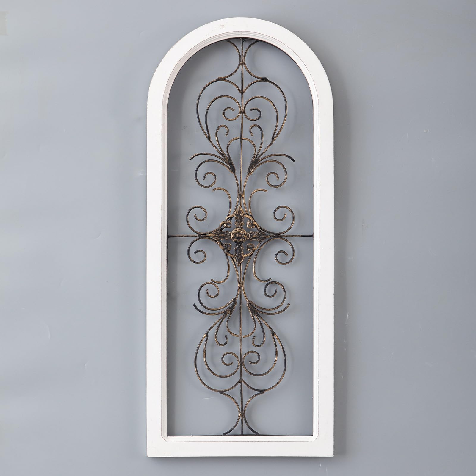 Amazon.com: Sintosin Farmhouse White Wood and Metal Wall Decor 32